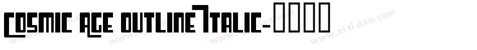 Cosmic Age Outline Italic字体转换